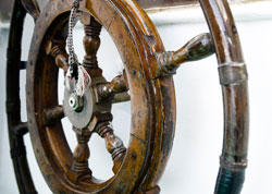 Boat steering wheel