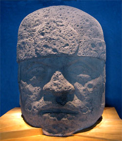 Giant stone head