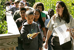 Class in nature walk