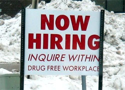 Now Hiring sign