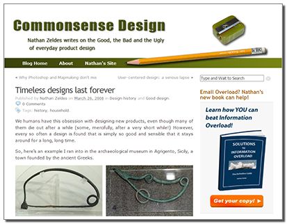 Commonsense Design blog