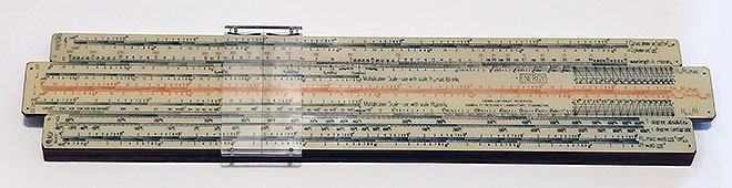 Vintage blackbody radiation slide rule