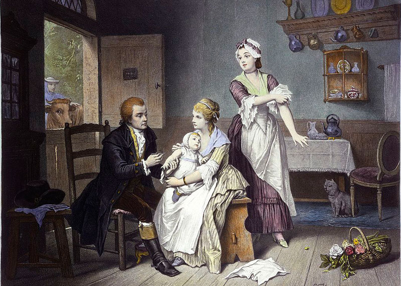 Edward Jenner vaccinating his son